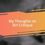 My Thoughts on Art Critique